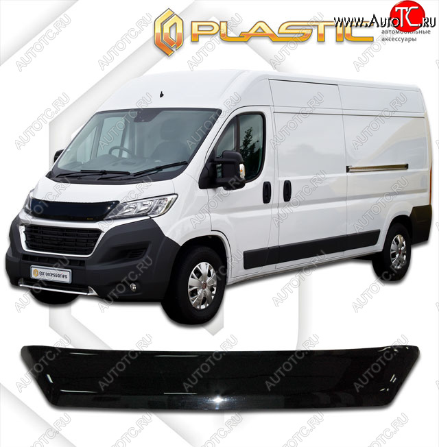 1 999 р. Дефлектор капота CA-Plastic Fiat Ducato 290 (2014-2025) (classic черный, без надписи)  с доставкой в г. Керчь