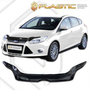 Дефлектор капота CA-Plastiс Ford Focus 3 хэтчбэк дорестайлинг (2010-2015)