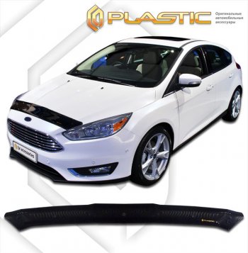 Дефлектор капота CA-Plastiс Ford Focus 3 хэтчбэк рестайлинг (2014-2019)