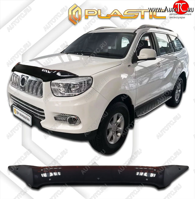1 999 р. Дефлектор капота CA-Plastic  Foton Sauvana (2014-2020) (classic черный, без надписи)  с доставкой в г. Керчь