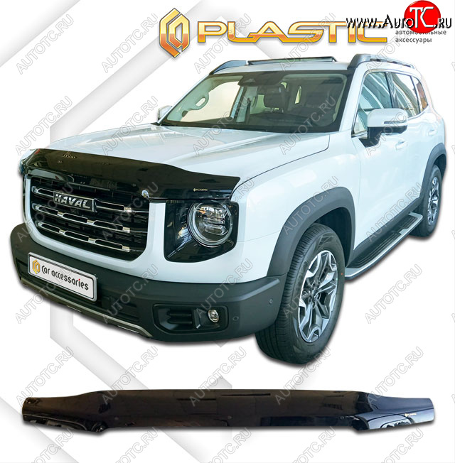 2 299 р. Дефлектор капота CA-Plastic Haval Dargo (2022-2025) (classic черный, без надписи)  с доставкой в г. Керчь