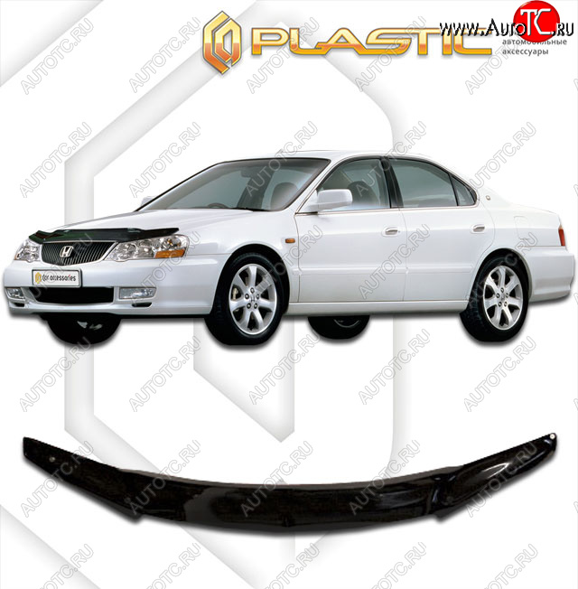 1 899 р. Дефлектор капота CA-Plastic  Honda Saber  2 (2001-2003) рестайлинг (classic черный, без надписи)  с доставкой в г. Керчь