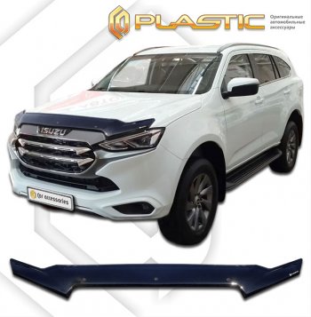 3 199 р. Дефлектор капота CA-Plastic Isuzu mu-X TF (2021-2023) (серый Сlassic черный, без надписи)  с доставкой в г. Керчь. Увеличить фотографию 2