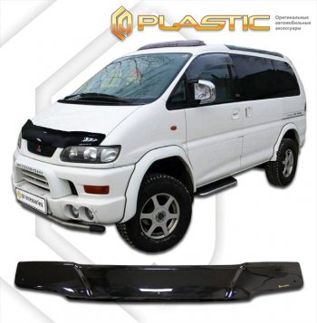 2 159 р. Дефлектор капота CA-Plastic  Mitsubishi L400 (1994-2006) (серия Сlassic черный)  с доставкой в г. Керчь. Увеличить фотографию 2