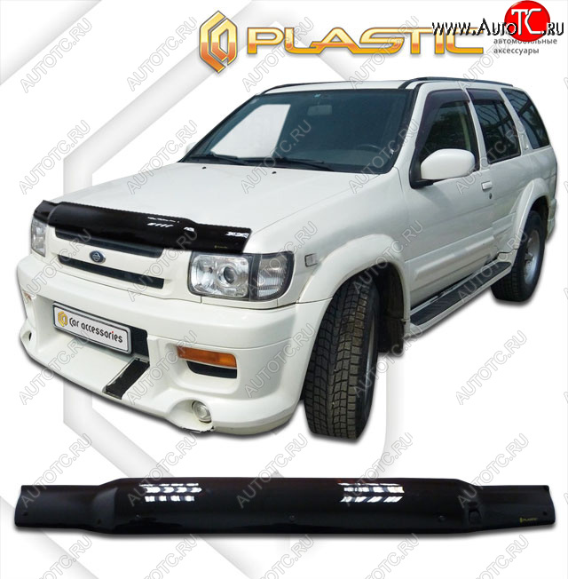 1 999 р. Дефлектор капота CA-Plastic  Nissan Terrano Regulus  1 R50 (1996-2002) (classic черный, без надписи)  с доставкой в г. Керчь