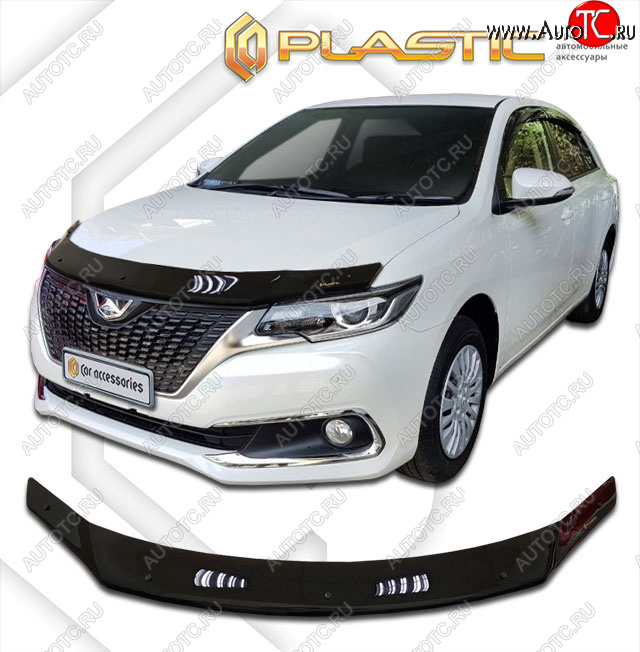1 999 р. Дефлектор капота CA-Plastic  Toyota Allion  T260 (2016-2021) седан 2-ой рестайлинг (classic черный, без надписи)  с доставкой в г. Керчь