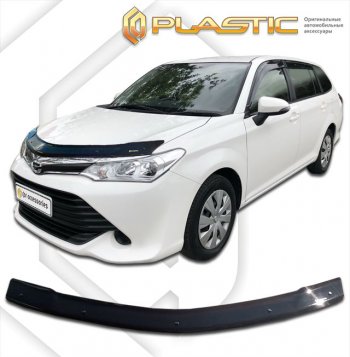 1 899 р. Дефлектор капота (рынок Японии) CA-Plastic  Toyota Corolla Fielder  E160 (2015-2017) универсал 1-ый рестайлинг (серия Сlassic черный, без надписи)  с доставкой в г. Керчь. Увеличить фотографию 2