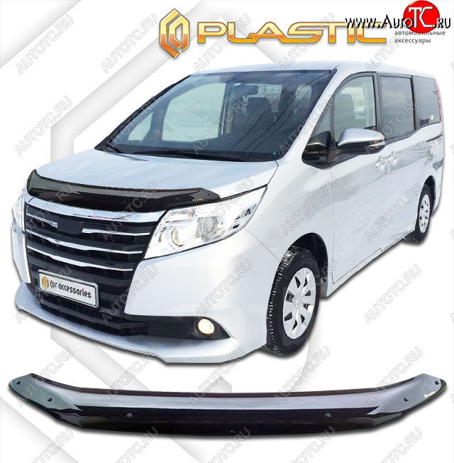 1 999 р. Дефлектор капота CA-Plastic  Toyota Esquire  R80 (2014-2017) дорестайлинг (classic черный, без надписи)  с доставкой в г. Керчь