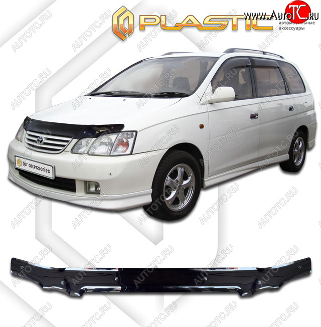 1 899 р. Дефлектор капота CA-Plastic  Toyota Gaia  XM10 (1998-2001) дорестайлинг (classic черный, без надписи)  с доставкой в г. Керчь