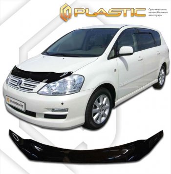 2 079 р. Дефлектор капота CA-Plastic  Toyota Ipsum  ACM20 (2003-2009) рестайлинг (серия Сlassic черный, без надписи)  с доставкой в г. Керчь. Увеличить фотографию 2