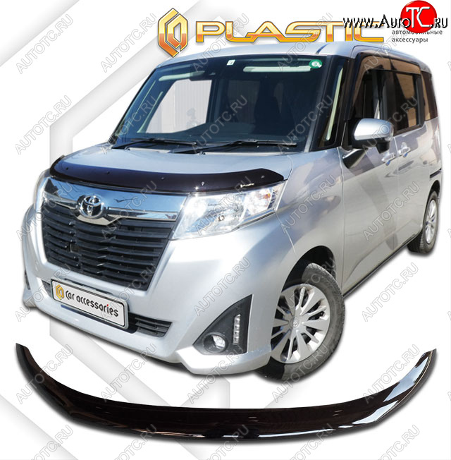 1 999 р. Дефлектор капота CA-Plastic Toyota Roomy M900A,M910A (2016-2020) (classic черный, без надписи)  с доставкой в г. Керчь