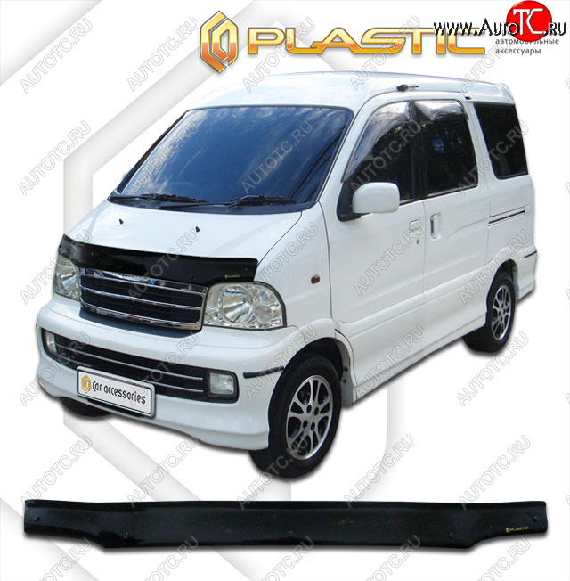1 839 р. Дефлектор капота CA-Plastic Toyota Sparky S200 (2000-2003) (classic черный, без надписи)  с доставкой в г. Керчь