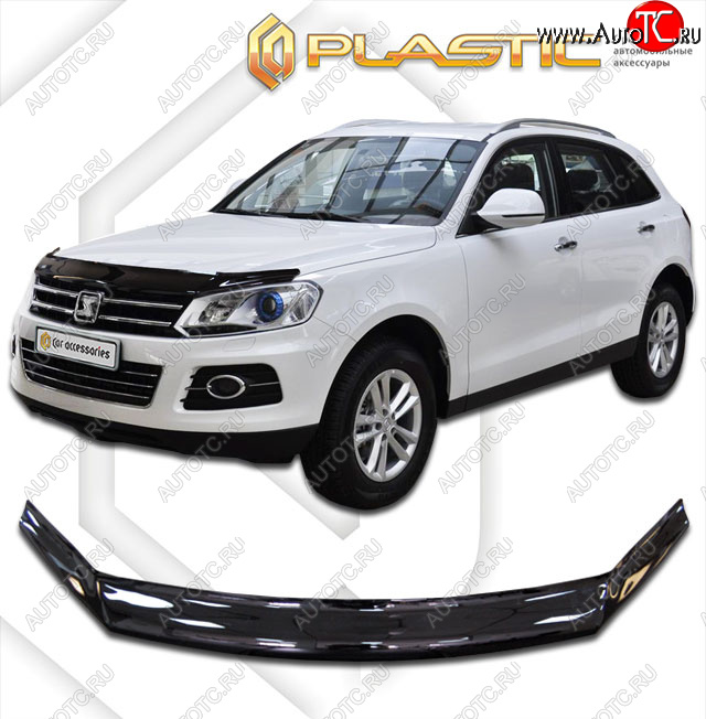 1 999 р. Дефлектор капота CA-Plastic  Zotye T600 (2014-2021) (classic черный, без надписи)  с доставкой в г. Керчь