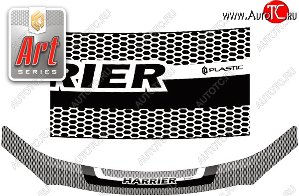 2 299 р. Дефлектор капота CA-Plastic  Toyota Harrier  XU60 (2013-2020) дорестайлинг, рестайлинг (серия ART белая)  с доставкой в г. Керчь