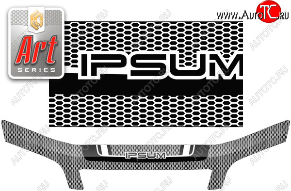 2 399 р. Дефлектор капота CA-Plastic  Toyota Ipsum  SXM10 (1995-1998) дорестайлинг (серия ART белая)  с доставкой в г. Керчь