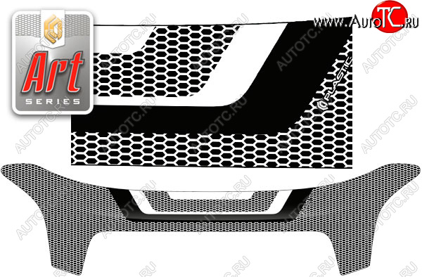 2 299 р. Дефлектор капота CA-Plastic  Toyota Rush  J200 (2006-2008) дорестайлинг (серия ART белая)  с доставкой в г. Керчь