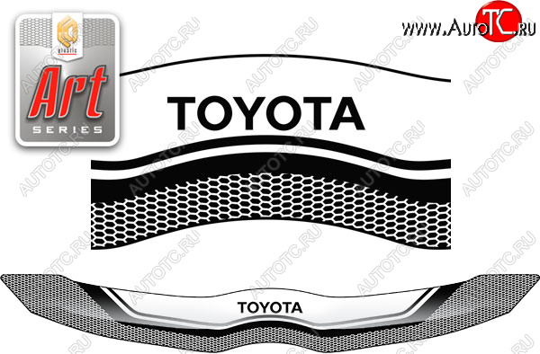 2 159 р. Дефлектор капота CA-Plastic  Toyota Verso  R20 (2013-2018) рестайлинг (серия ART белая)  с доставкой в г. Керчь
