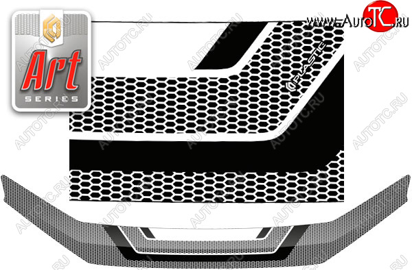 2 299 р. Дефлектор капота CA-Plastic  Haval F7 (2018-2022)  дорестайлинг (Серия Art черная)  с доставкой в г. Керчь