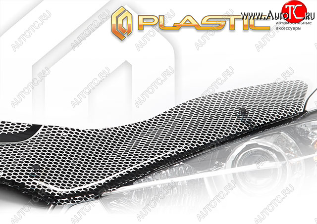 2 399 р. Дефлектор капота CA-Plastic  Mitsubishi Pajero Sport  QF (2019-2022) рестайлинг (Серия Art черная)  с доставкой в г. Керчь