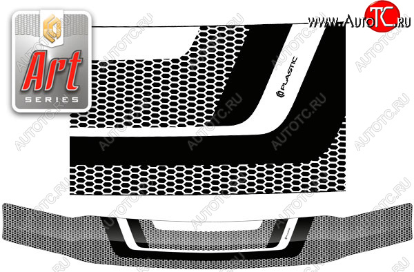 2 199 р. Дефлектор капота CA-Plastic  Nissan Terrano Regulus  1 R50 (1996-2002) (Серия Art черная)  с доставкой в г. Керчь