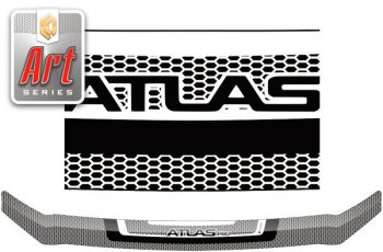 2 199 р. Дефлектор капота CA-Plastic  Geely Atlas Pro  NL3 (2019-2025) (Серия Art графит)  с доставкой в г. Керчь. Увеличить фотографию 2