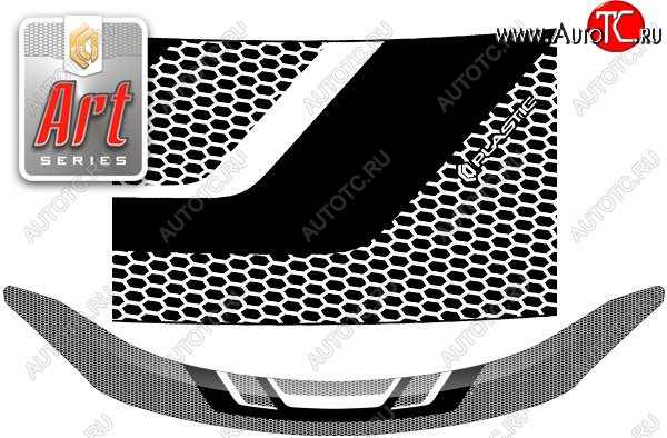 2 299 р. Дефлектор капота CA-Plastic  Nissan Bluebird Sylphy  седан (2012-2025) NB17 (серия ART графит)  с доставкой в г. Керчь
