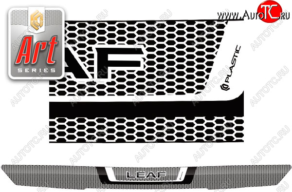 2 079 р. Дефлектор капота CA-Plastic  Nissan Leaf  2 (ZE1) (2017-2025) (серия ART графит)  с доставкой в г. Керчь