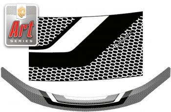 Дефлектор капота CA-Plastic Toyota Allion  T260 (2016-2021) седан 2-ой рестайлинг (серия ART графит)