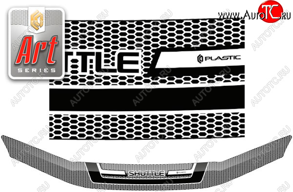 2 199 р. Дефлектор капота CA-Plastic  Honda Shuttle (2015-2019)  дорестайлинг (Серия Art серебро)  с доставкой в г. Керчь