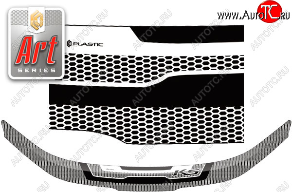 2 399 р. Дефлектор капота CA-Plastic  KIA K5  DL (2019-2022) (Серия Art серебро)  с доставкой в г. Керчь