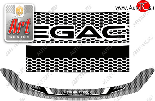 2 399 р. Дефлектор капота CA-Plastic  Subaru Legacy  BN/B15 (2017-2025) рестайлинг седан (Серия Art серебро)  с доставкой в г. Керчь