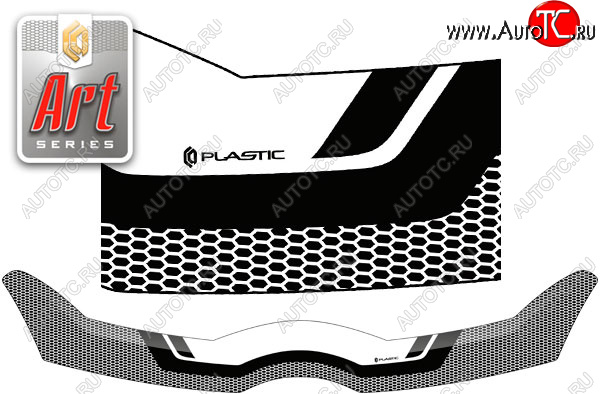 2 199 р. Дефлектор капота CA-Plastic  Toyota Corolla Verso  AR10 (2004-2009) (Серия Art серебро)  с доставкой в г. Керчь