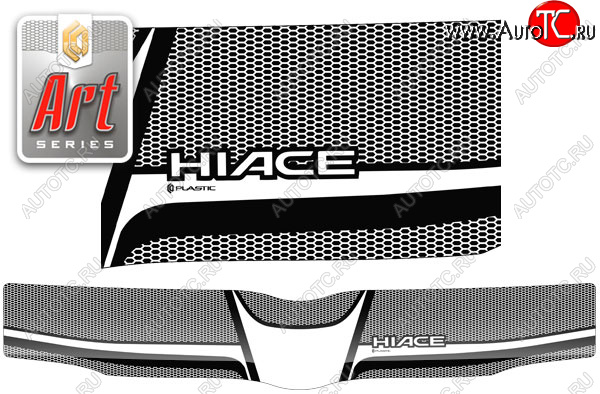 2 479 р. Дефлектор капота (правый руль) CA-Plastic  Toyota Hiace  H200 (2004-2007) минивэн (Япония) дорестайлинг  (Серия Art серебро)  с доставкой в г. Керчь