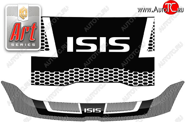 2 199 р. Дефлектор капота CA-Plastic  Toyota Isis  XM10 (2009-2017) 2-ой рестайлинг (Серия Art серебро)  с доставкой в г. Керчь