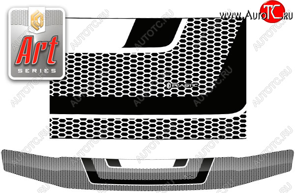 2 199 р. Дефлектор капота CA-Plastic  Toyota Succeed (2002-2014) дорестайлинг (Серия Art серебро)  с доставкой в г. Керчь