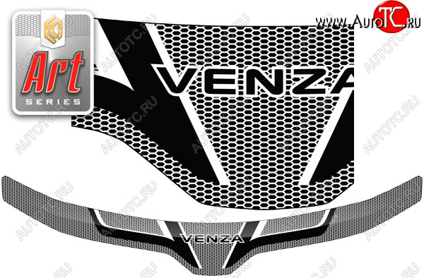 2 479 р. Дефлектор капота CA-Plastic  Toyota Venza  GV10 (2012-2016) рестайлинг (Серия Art серебро)  с доставкой в г. Керчь