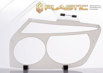 1 959 р. Защита фар CA-Plastic  Toyota Ipsum  SXM10 (1998-2001) рестайлинг (Шелкография белая)  с доставкой в г. Керчь. Увеличить фотографию 2