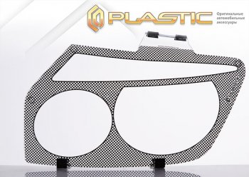 2 099 р. Защита фар CA-Plastic  Уаз Патриот  23632 (2008-2014) дорестайлинг пикап (Шелкография черная)  с доставкой в г. Керчь. Увеличить фотографию 2