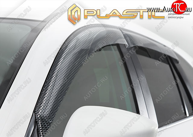 2 199 р. Ветровики дверей Серия Art графит CA Plastic на Mazda 2  август 2002  с доставкой в г. Керчь