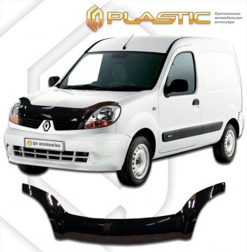 2 399 р. Дефлектор капота (exclusive) Classic черный CA Plastic на Renault Kangoo  2003-2007  с доставкой в г. Керчь. Увеличить фотографию 1