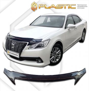 2 199 р. Дефлектор капота (exclusive) Classic черный CA Plastic на Toyota  Crown Royal Saloon 2012-2015  с доставкой в г. Керчь. Увеличить фотографию 1