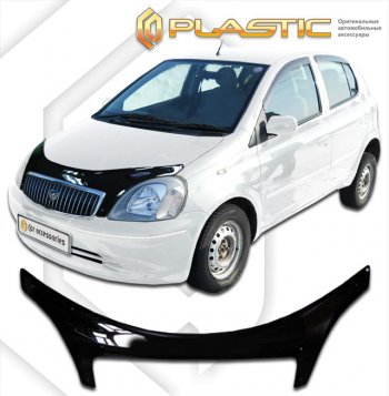 Дефлектор капота (exclusive) Classic черный CA Plastic на Toyota Vitz Clavia 1999-2003