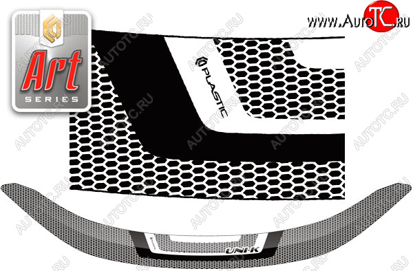 2 159 р. Дефлектор капота CA-Plastic  Changan UNI-K (2020-2025) (серия ART белая)  с доставкой в г. Керчь
