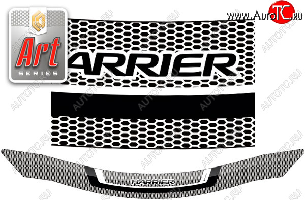 2 199 р. Дефлектор капота CA-Plastic  Toyota Harrier  XU80 (2020-2025) (серия ART графит)  с доставкой в г. Керчь