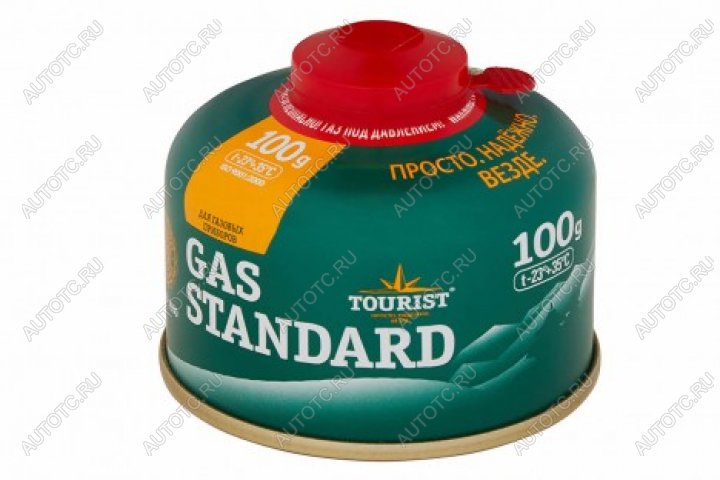 259 р. Баллон газовый резьбовой TOURIST STANDARD для портативных приборов 100 г. TOURIST tbr-100  с доставкой в г. Керчь