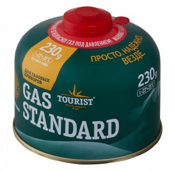 419 р. Баллон газовый резьбовой TOURIST STANDARD для портативных приборов 230 г. TOURIST tbr-230  с доставкой в г. Керчь. Увеличить фотографию 1