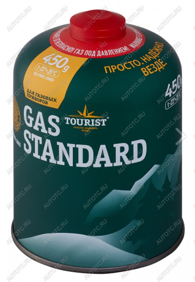 629 р. Баллон газовый резьбовой TOURIST STANDARD для портативных приборов 450 г TOURIST tbr-450  с доставкой в г. Керчь