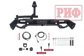 114 109 р. Бампер РИФ силовой задний Toyota Land Cruiser 76 2007+ с квадратом под фаркоп, калиткой и фонарями РИФ rif076-21125  с доставкой в г. Керчь. Увеличить фотографию 8