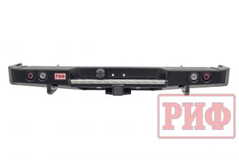 75 709 р. Бампер РИФ силовой задний Toyota Land Cruiser 78 2007+ с квадратом под фаркоп и фонарями РИФ rif078-21150  с доставкой в г. Керчь. Увеличить фотографию 3