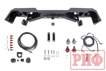 75 709 р. Бампер РИФ силовой задний Toyota Land Cruiser 78 2007+ с квадратом под фаркоп и фонарями РИФ rif078-21150  с доставкой в г. Керчь. Увеличить фотографию 2